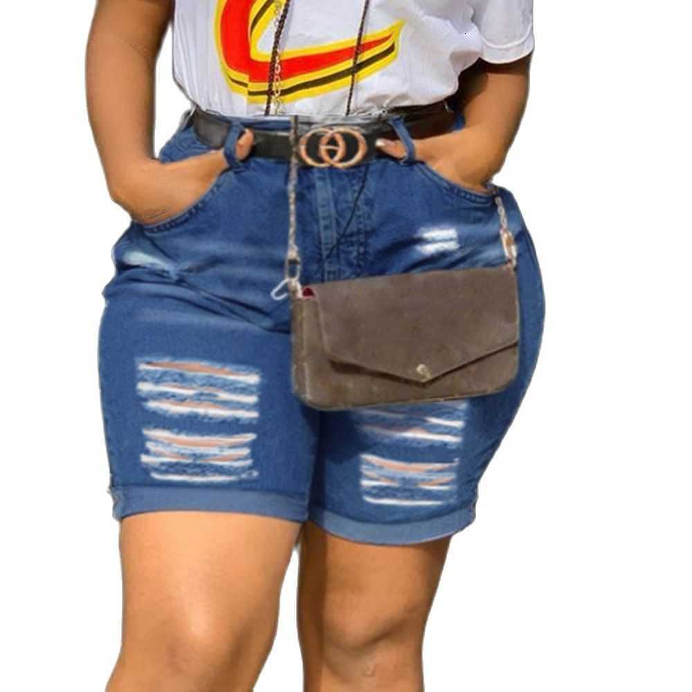 

women's shorts shorts blue high waist hole denim women summer 5xl plus size lady straight ripped streetwear cotton jeans f f7q6, White;black