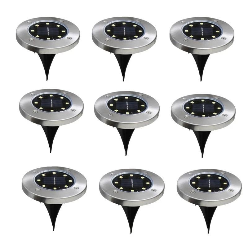 

Solar Lamps Lawn Lamp IP65 Buried Garden Light For Outdoor Under Ground Street Yard PathWay Floor Terrace Spot 16/12/8LED Power