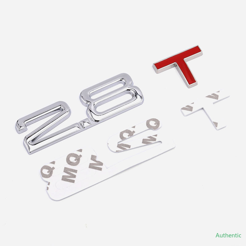 

Car 3D Metal 1.6T 1.8T 2.2T 2.5T 3.0T Logo Sticker Emblem Badge Decals Auto Tail Sticker for BMW Mercedes Ford Audi Toyota Honda, Silver red(