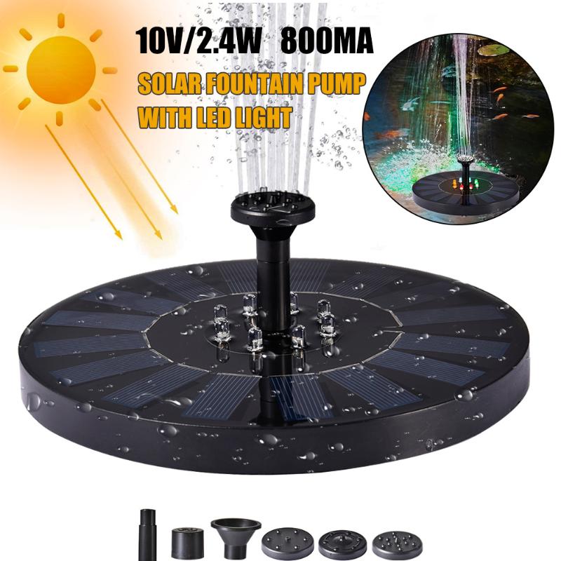 

10V/2.4W High-efficiency Solar Pump Stable Floating LED Fountain With Automatic Color Change For Garden Pond Swimming Pool #W0 Decorations