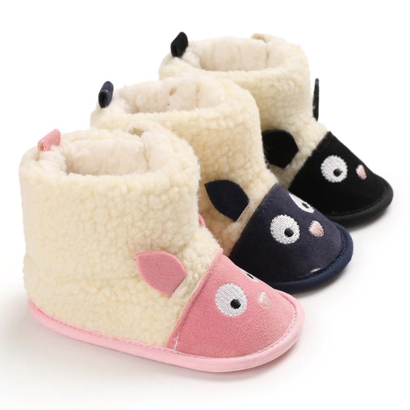 

Toddler Shoes For Boys And Girls, Plus Velvet High-top Warmth Non-slip Boots Fashion Baby, Black;grey