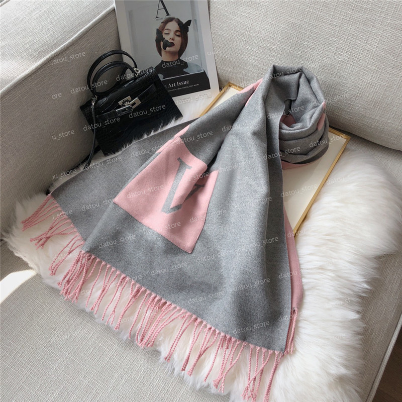 

Fashion Winter Warm Men Womens Designer Scarf Ladies Pashmina Wool Cashmere Scarves Luxury Brand Letter Scarf For Women Blanket Pocket