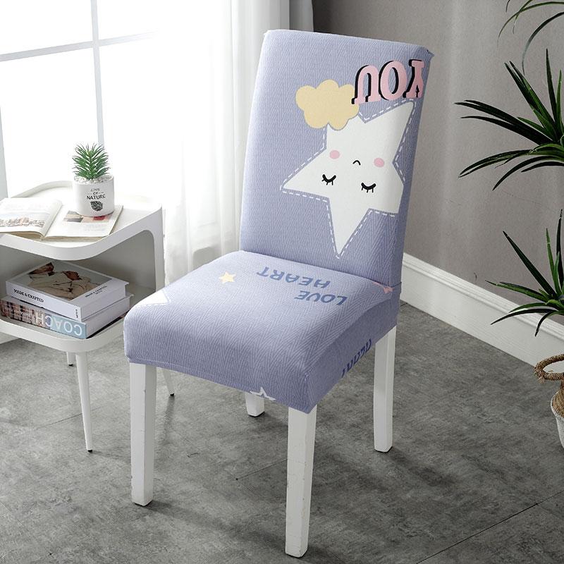 

2pcs Chair Cover Stretch Dining Room Covers For Kitchen Spandex Seat Case Wedding El Office Banquet Slipcover