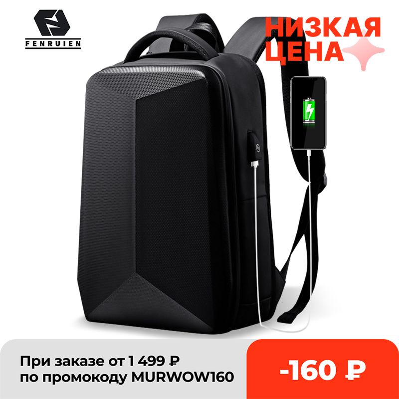 

Fenruien New Multifunction Waterproof Backpack Anti-Thief School Backpack Men Travel Business Backpacks Fit for 15.6 Inch Laptop, Black