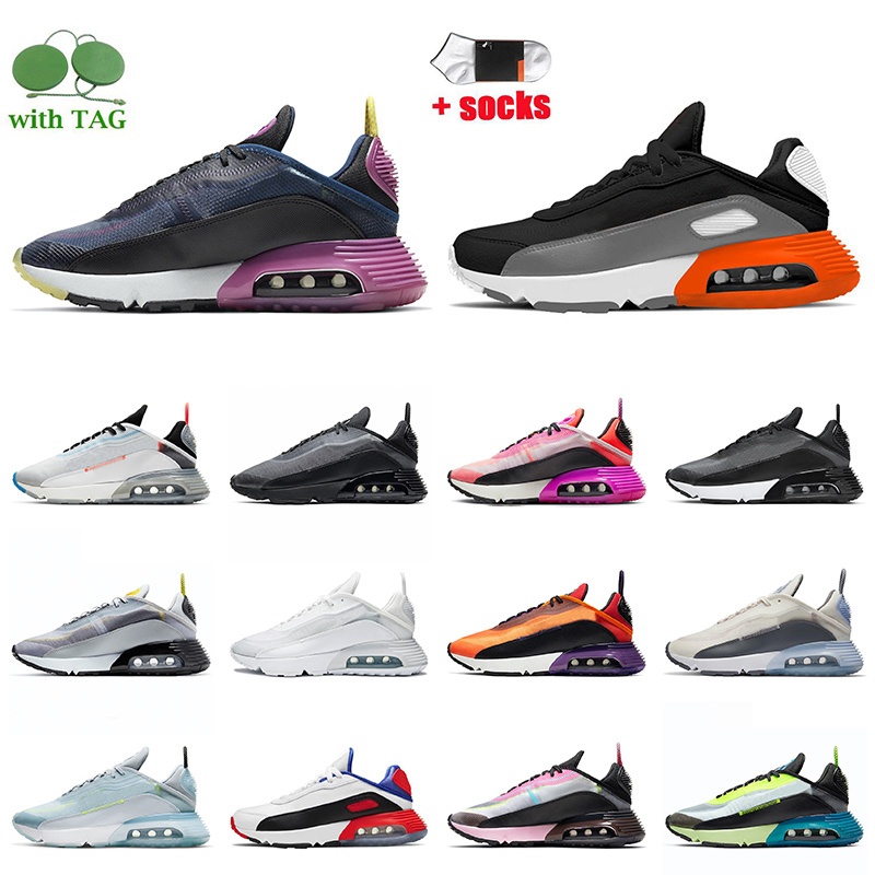 

Top Fashion Mesh Max 2090 Women Breathable Running Shoes Black Grape Magma Orange Fire Pink White Be True Aqua 2090s Cushion Mens Sneakers, D49 36-40
