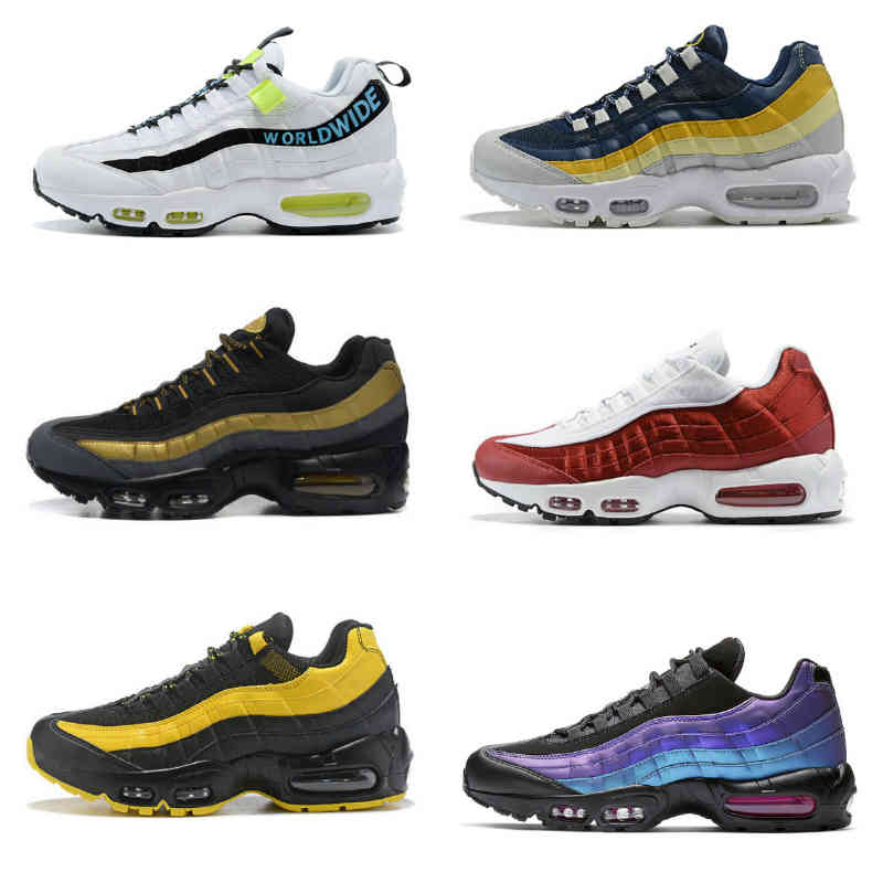 

Top Quality 95 Running Shoes Yin Yang OG Airs Solar Triple Black White Seahawks Particle Grey Neon 95s Laser Fuchsia Red Men Women Sports Sn