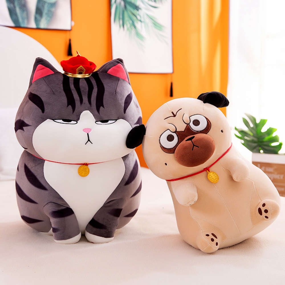 

Software Wuhuang sleeping cat doll home gift children accompany company plush toys order, Blue