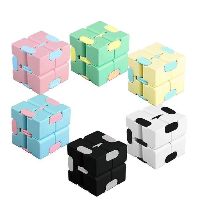 

DHL Infinity Cube Candy Color Fidget Cube Anti Stress Cube Finger Hand Spinners Fun Toys For Adult Kids Adhd Stress Relief Toys, Shippingfee(do not choose)
