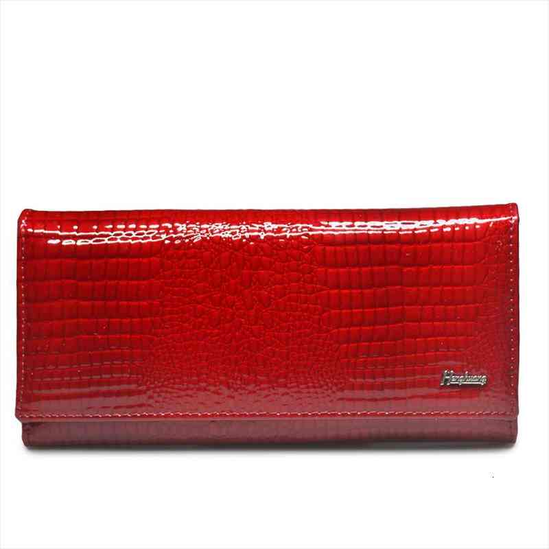 

women wallets and purses brand alligator long genuine leather ladies clutch female crocodile cow wallet coin purse, Red;black