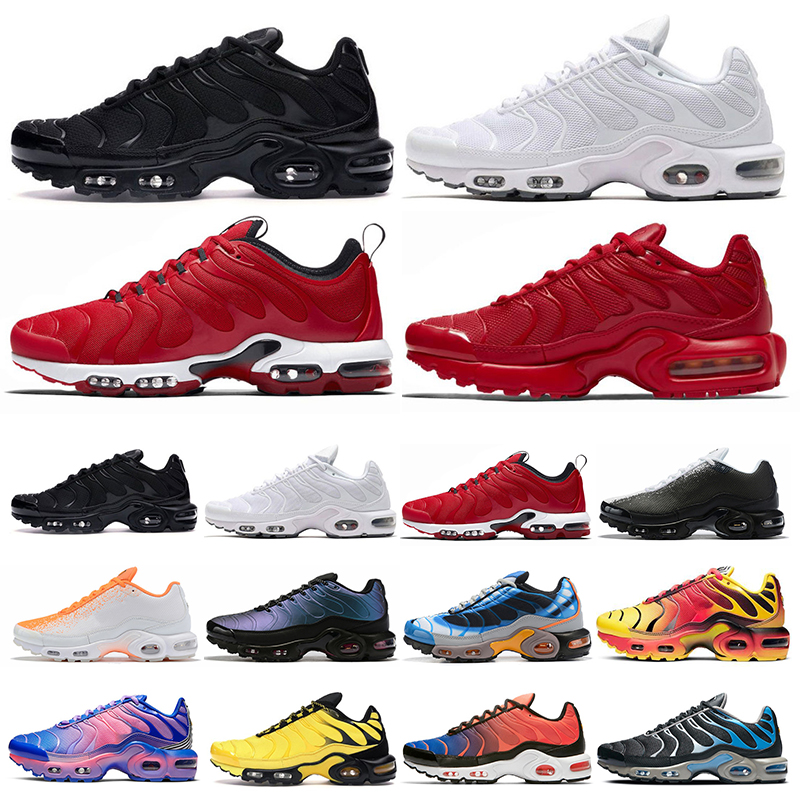 

2021 mens tn plus women running shoes trainers triple black white Hyper Blue Oreo Smoke Grey Worldwide Pink Fade men Outdoor sports sneakers, White;red