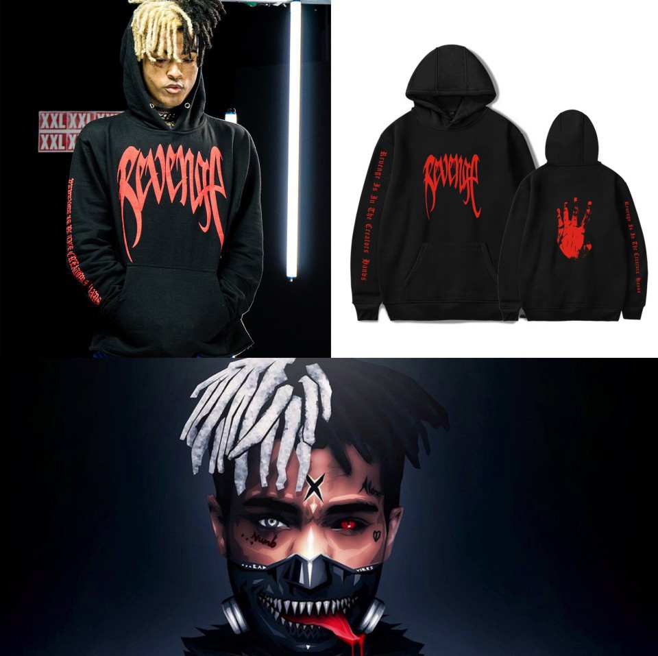 

Designer Mens Hip Hop hoodies Sweater Palm Hands Painted XXX REVENGE Print Hooded Sweatshirt XXXTENTACION Men Women Rapper Pullover Sweatshirts Tops, Black