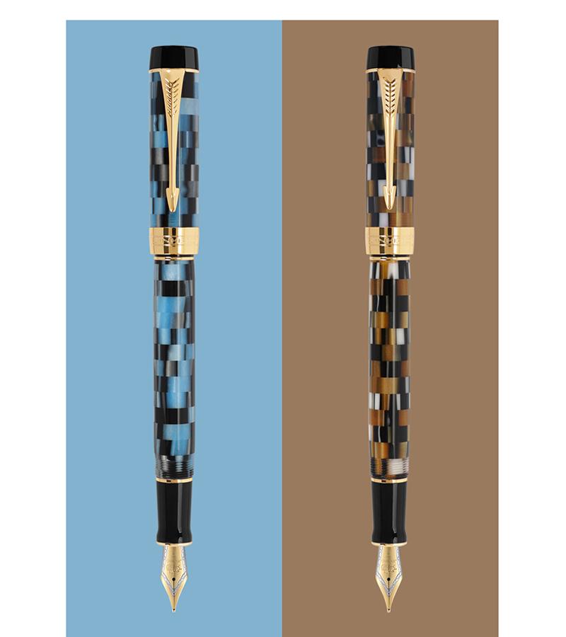 

Fountain Pens Jinhao 100 Centennial Resin Pen Checkerboard EF/F/M/Bent Nib Ink W/Converter For Office & School Home, Pink