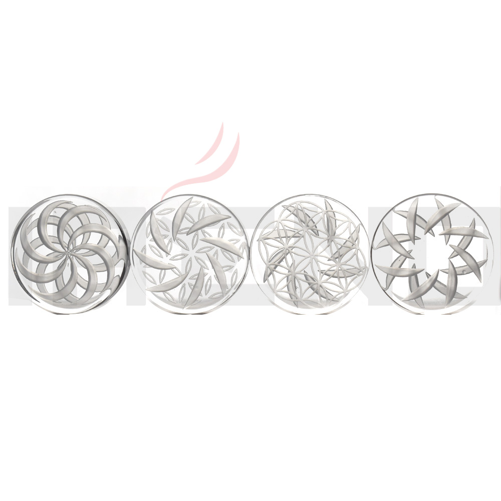 

smoking accessories quartz channel caps OD 30MM, 40MM Carb Cap Flower pattern design for Flat Top banger
