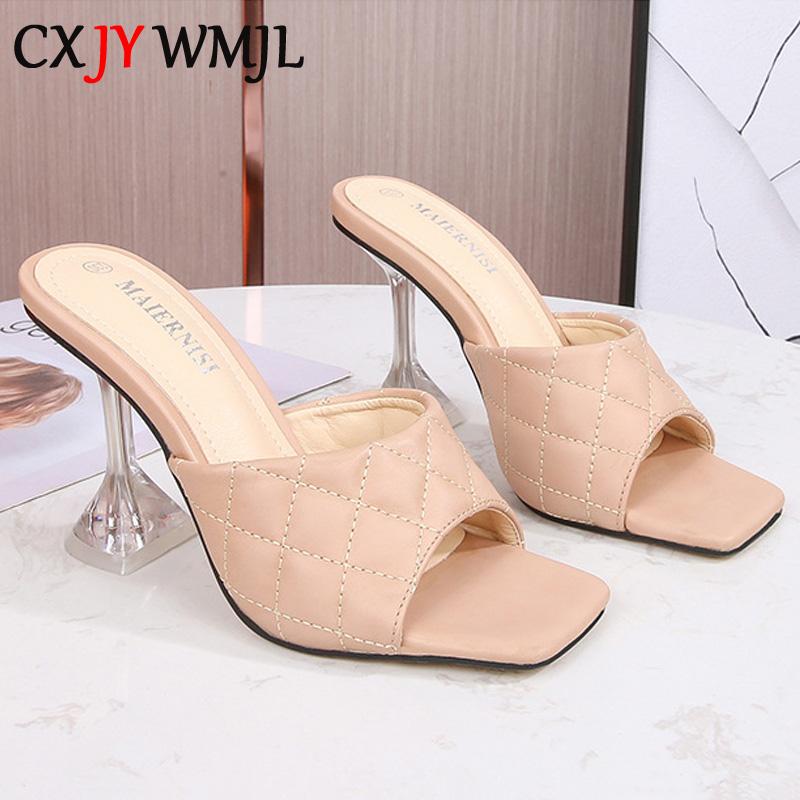 

Women Slippers British Style Heel Slides Summer Modern Slipper 2021 Large Size Ladies Sexy Fish Mouth Flip Flops, Black