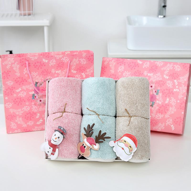 

Towel Christmas Coral Velvet Gift Box Crystal Soft Absorbent Custom Wash
