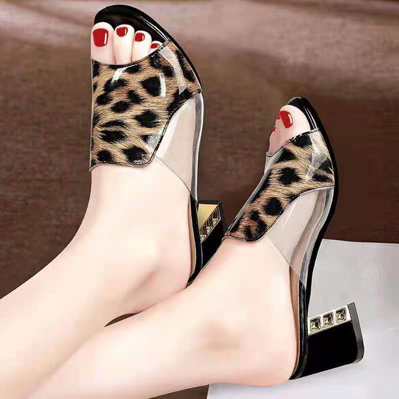 

Modern High Heel Women Summer Slipper Sandals for Sexy Girl Shoes, Black