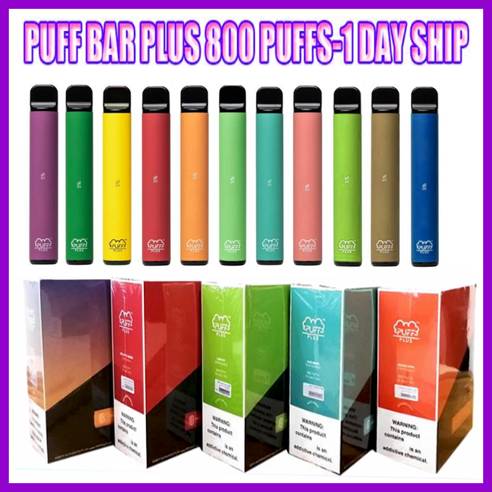 

PUFF BAR PLUS Cigarettes 800+Puffs Disposable Vape Pen 550mAh Battery 3.2ml Pods Cartridges Pre-Filled Limited Edition Vaporizers Device