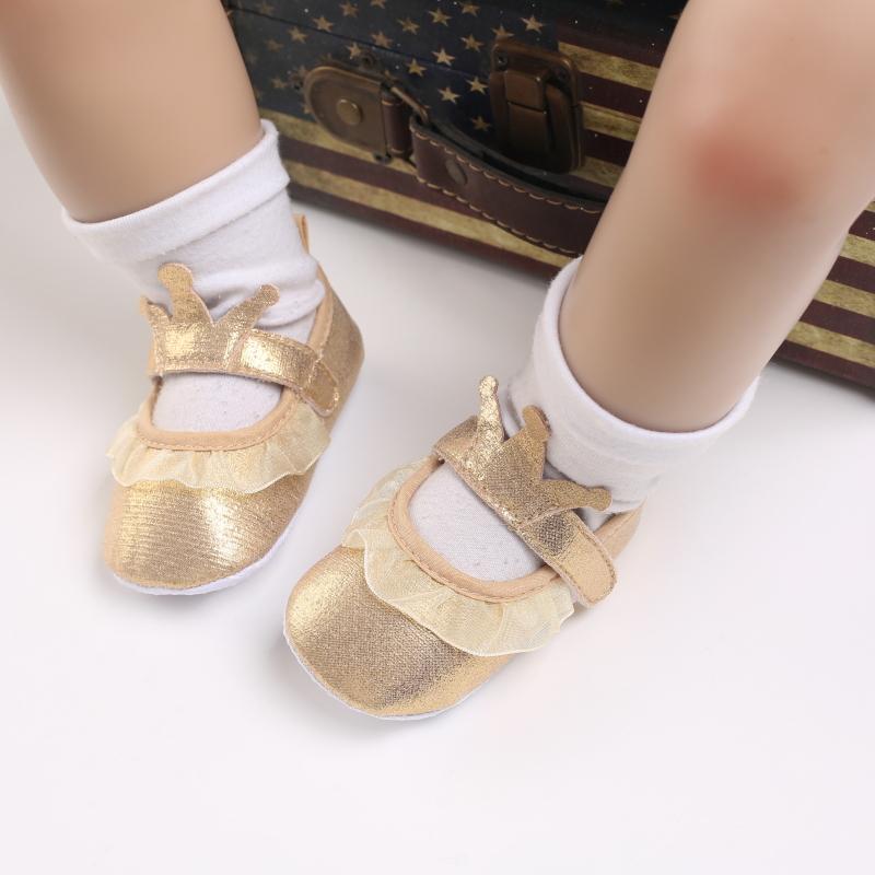 

First Walkers 2021 Spring/Autumn Sequins Baby Shoes Leather Toddler Girl Princess Loop Bling For Girls