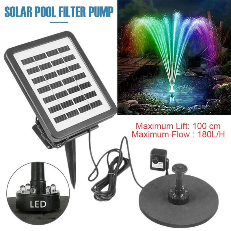 

Fashion Solar Power Water Fountain Pump Bird Floating Pond Garden Decoration With 7 Nozzles Decorations