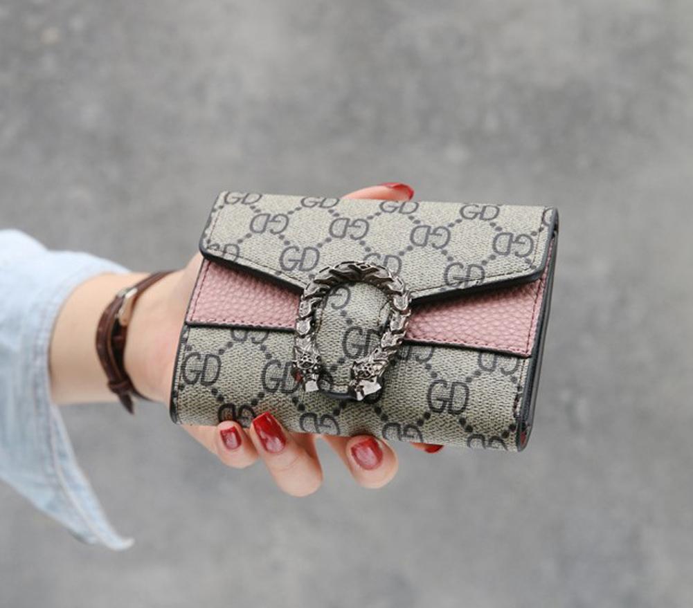 

6 colors Women Short Wallet Discount original box card holder brand designer damier checked flower, Same as pics