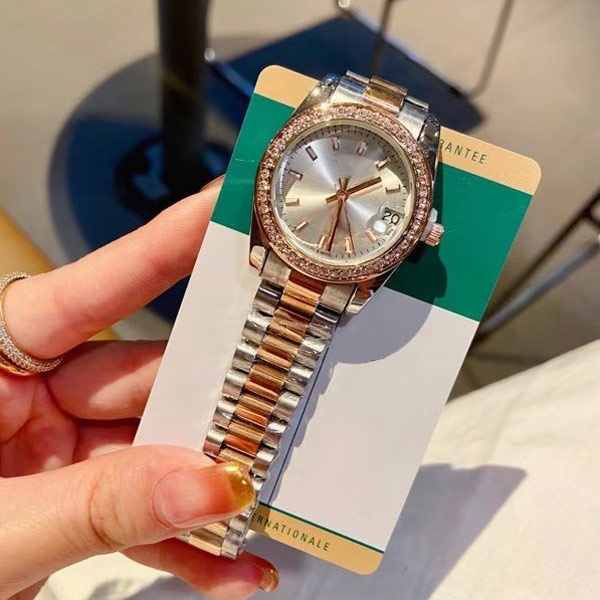 

luxury ladies watches Top brand Designer diamond Stainless Steel band lady Wristwatches women watch for womens girl Valentine's Christmas Mother's Day Gift