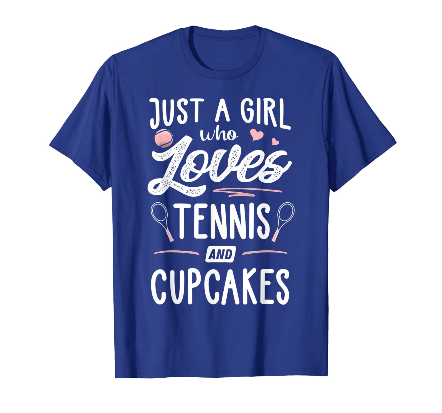 

just a girl who loves tennis and cupcakes gift women t-shirt, White;black