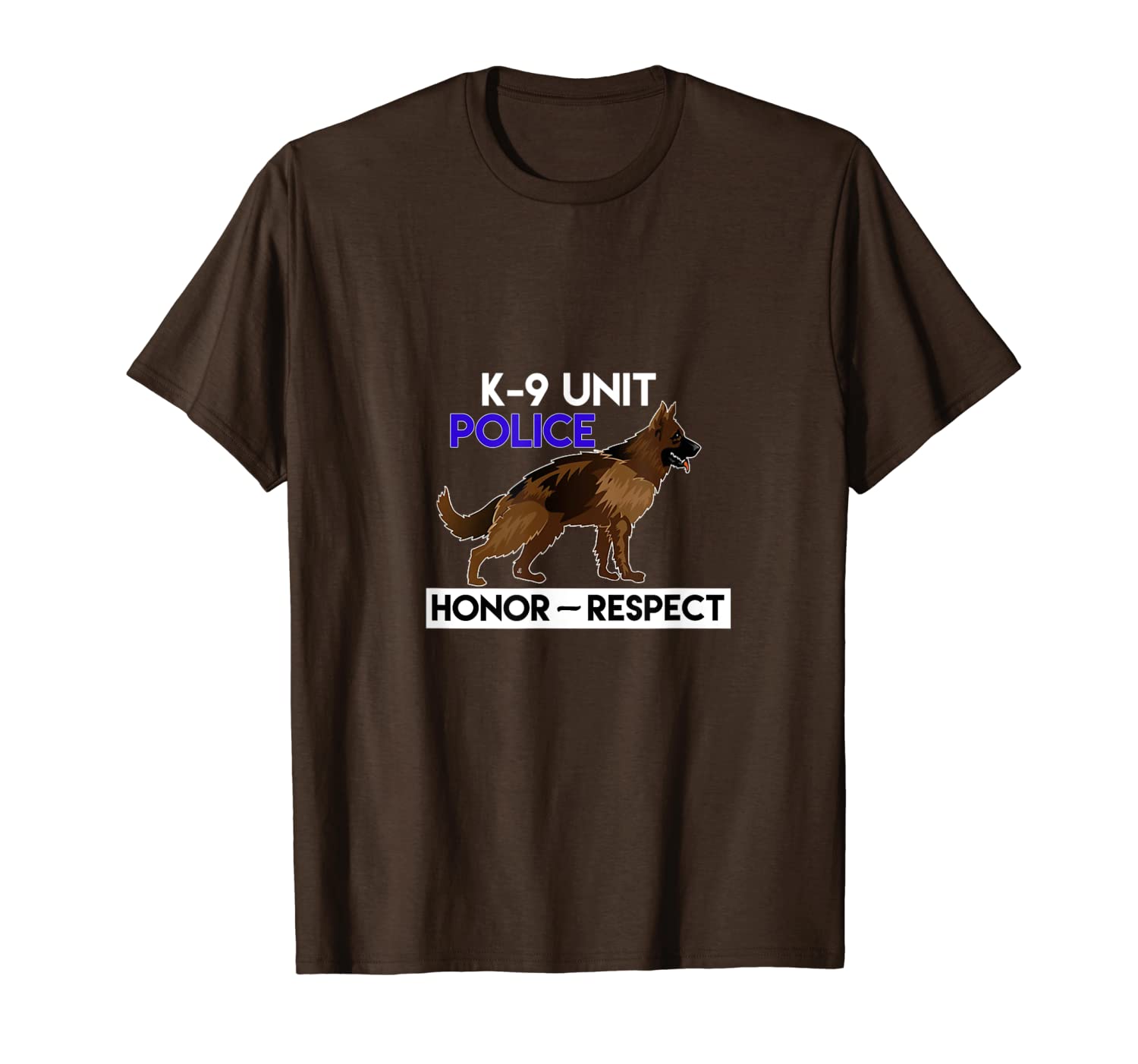 

k-9 unit police officer canine law enforcement dog tee, White;black