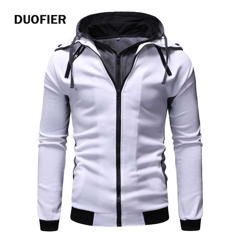 

Autumn Winter Men Hoodies Jacket Zipper Hoodies Warm Fleece Sweatshirt Male Hood Casual Coat and Jackets Men Detachable Hood 210603, Kcd694 black
