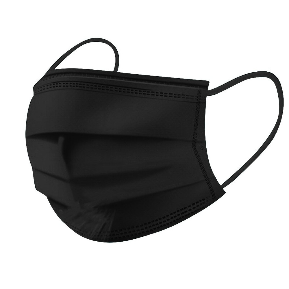 

50pc Masque Adults Black Mask Disposable Face Mondmasker Mascherine Mascarillas Dechabl Halloween Cosplay