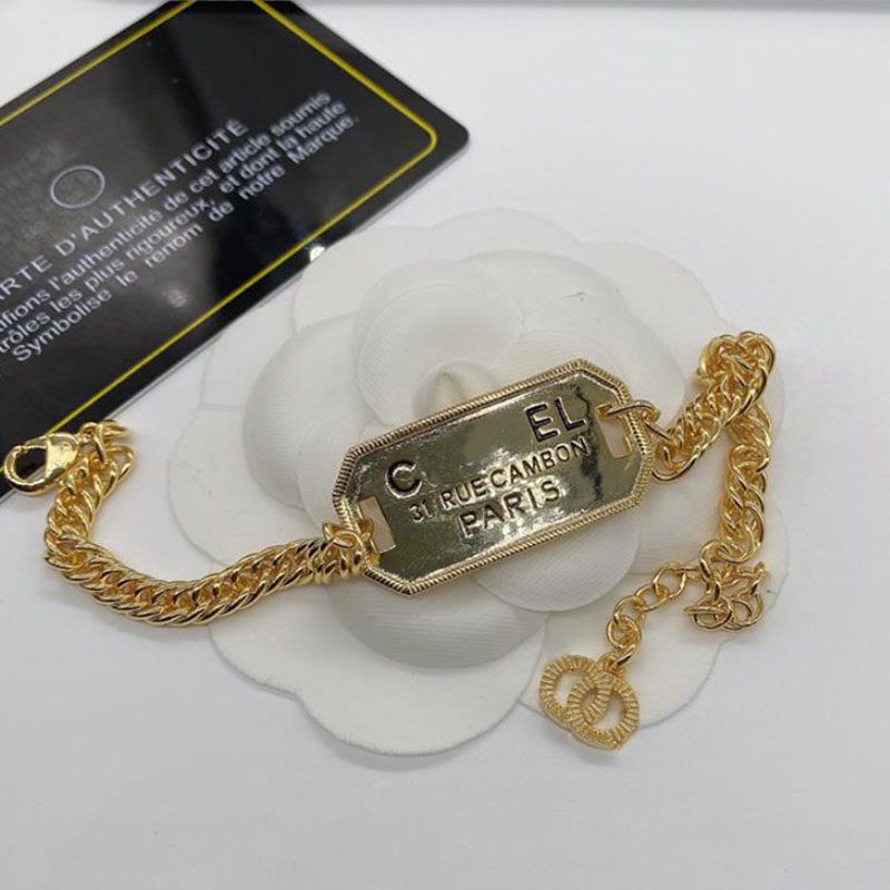 

Fashion Goldn Bracelet Womens Jewelry Luxury Designer Letter Gold Medal Chain Bracelets Women Mens Bracelet Unisex Men Pulsera D2111043HL