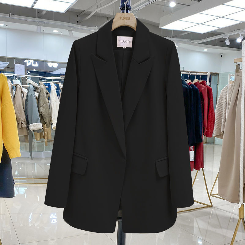 

women's jackets korean autumn new elegant notched collar causal suit jacket women blazers femme belt slim waist blazer coat hikc, Black;brown