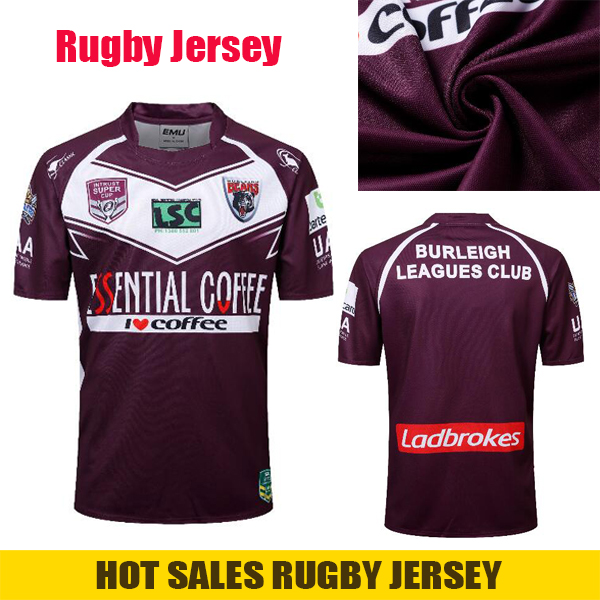 

18 19 Burleigh Bears Rugby Jerseys INTRUST SUPER CUP League Jersey Leisure Sports Lentulus Shirts S-3XL, Red