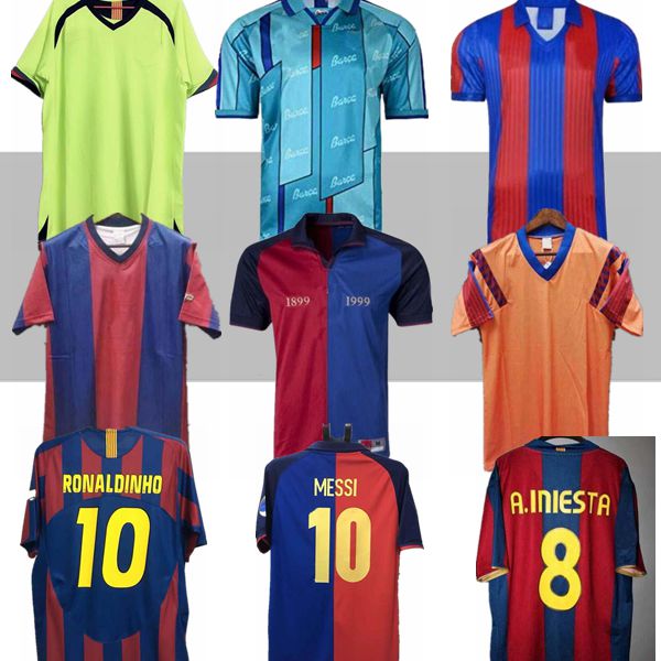 

Retro soccer jersey 96 97 07 08 09 10 11 XAVI RONALDINHO RONALDO RIVALDO GUARDIOL A.Iniesta MESSI maillot de foot 1899 1999 82 84, Black;yellow