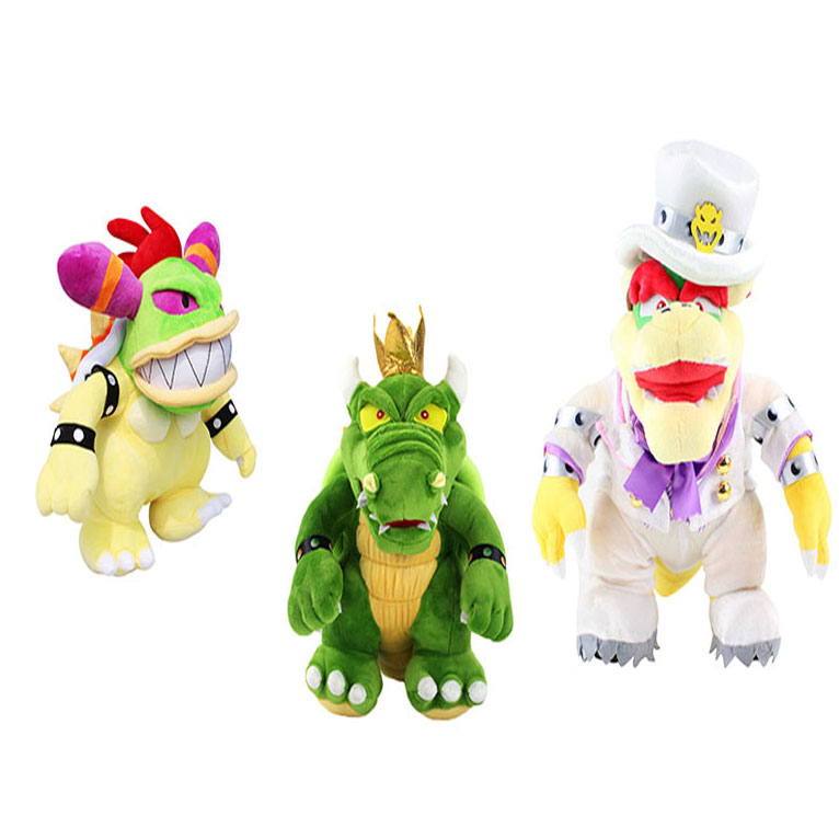 

30cm Bowser Koopa Wedding Dress Kids Stuffed Doll Baby Plush Toy Holiday Halloween Gift, As picture