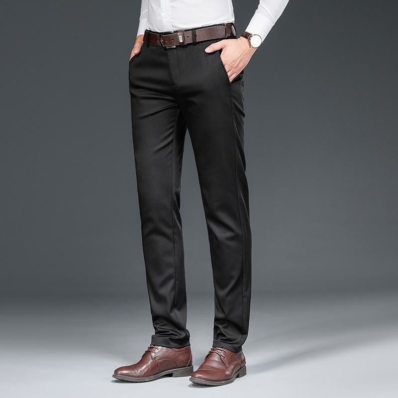

Fall 2020 new plus size business casual men's fat straight pants, Gray