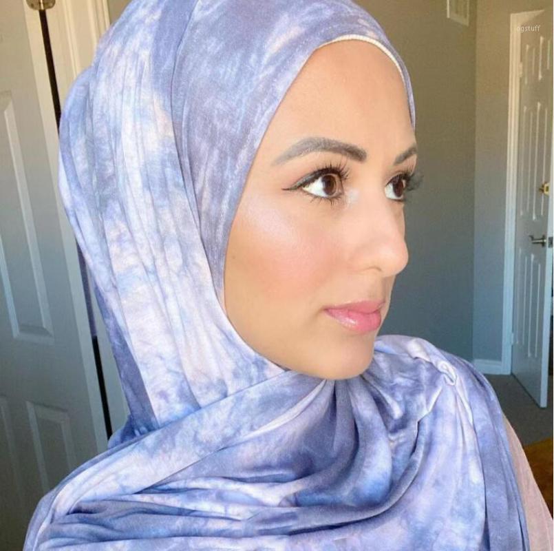 

Scarves Spring Dirty Dryed Women Long Hijabs 2021 Jersey Shawls, Blue;gray