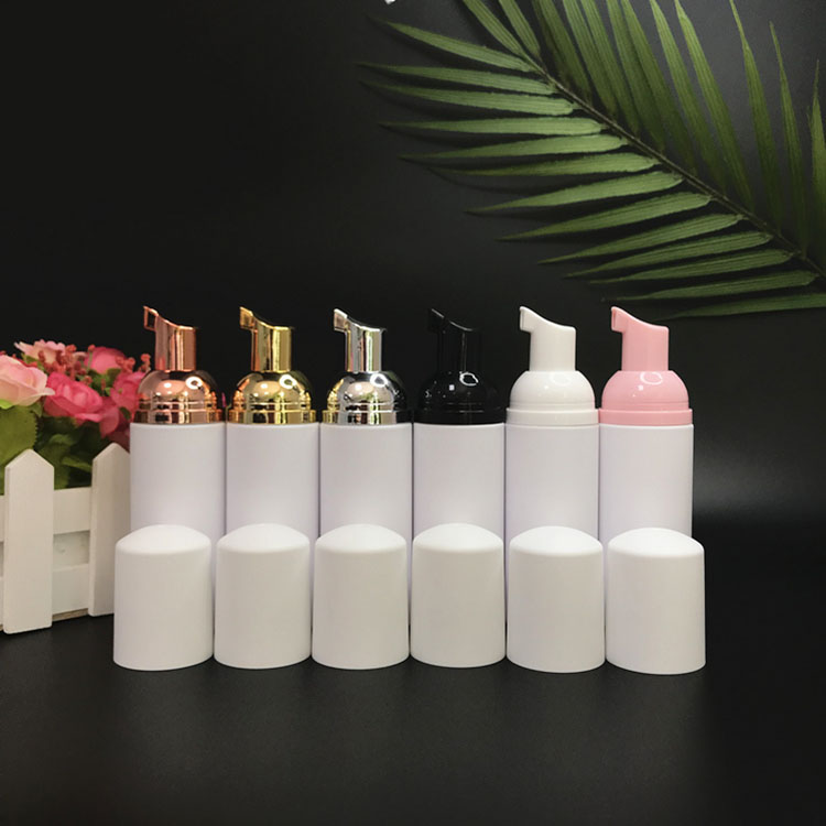 

Rose Gold Foaming Pump Bottles Plastic Mini Foam Sispensing Refill Bottle Soap Dispenser for Cleaning Travel Cosmetics Packaging 60ml