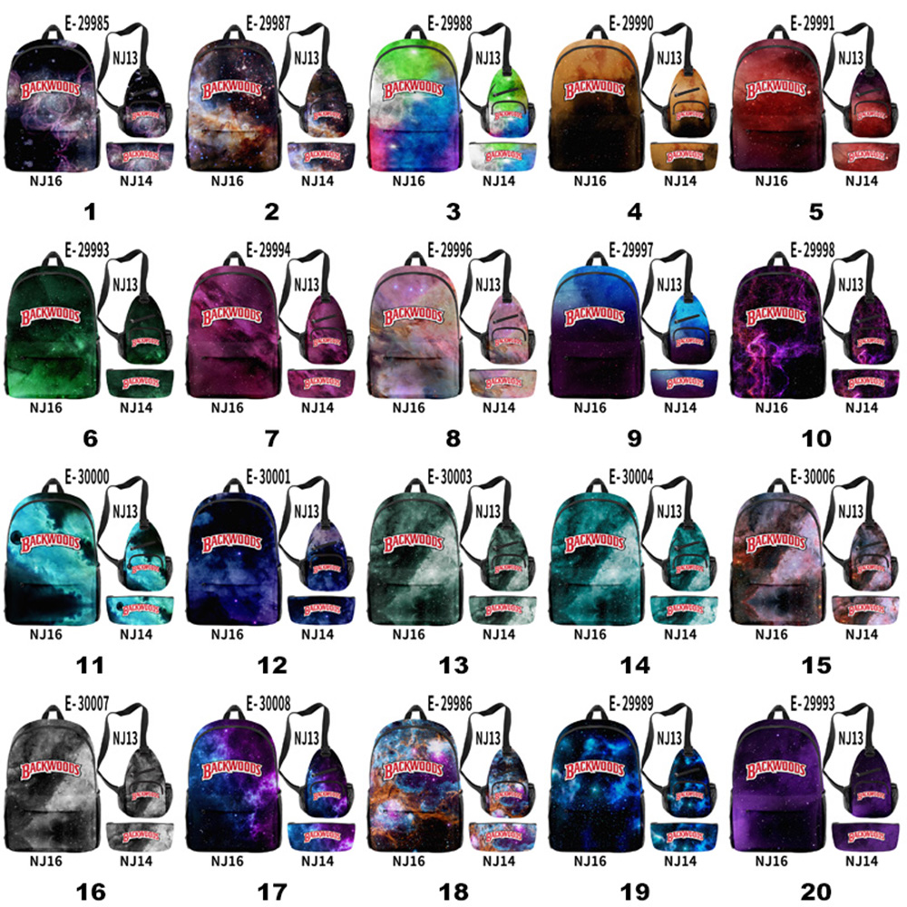 

Backwoods Cigar Backpack Backwood 3D Digital Print Bag Laptop Shoulder School Travel Bags For Packs Outdoor Hiking E-cigarette Printing Cases Fast