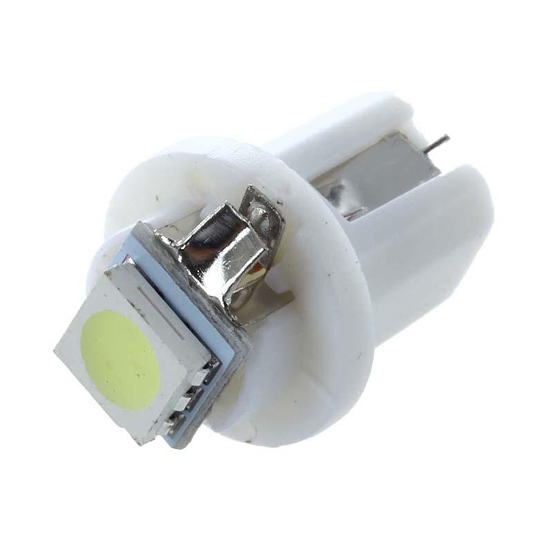 

Car Headlights 10 Pcs T5/ B8.5D SMD LED Socket Interior Lighting Tacho White