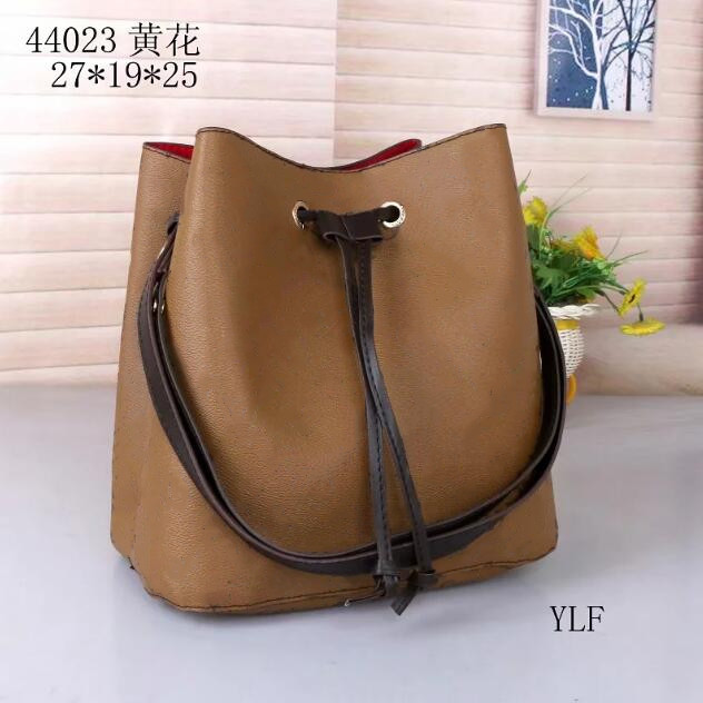 

High capacity Genuine Leather PU Letter L women's Shoulder Bags Totes Cross Body Cosmetic Bag handbag Wallets Coin Purses Shopping Bagss NO440023-3, Yellow flower