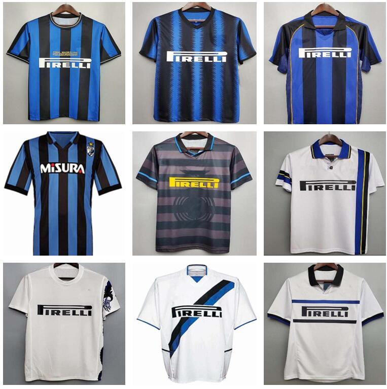 

1990 1997 1998 1999 Inter Vinatge Milan Retro Soccer Jersey 9 RONALDO 22 MILITO 10 SNEIJDER BAGGIO ZANETTI VIERI Football Shirt Kits, Black;yellow