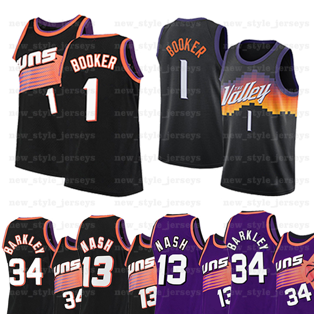 

1 Devin Chris Booker Paul Basketball Jerseys 34 Charles13 Steve Barkley Nash NCAA Retro Stitched Jersey Z1, Men