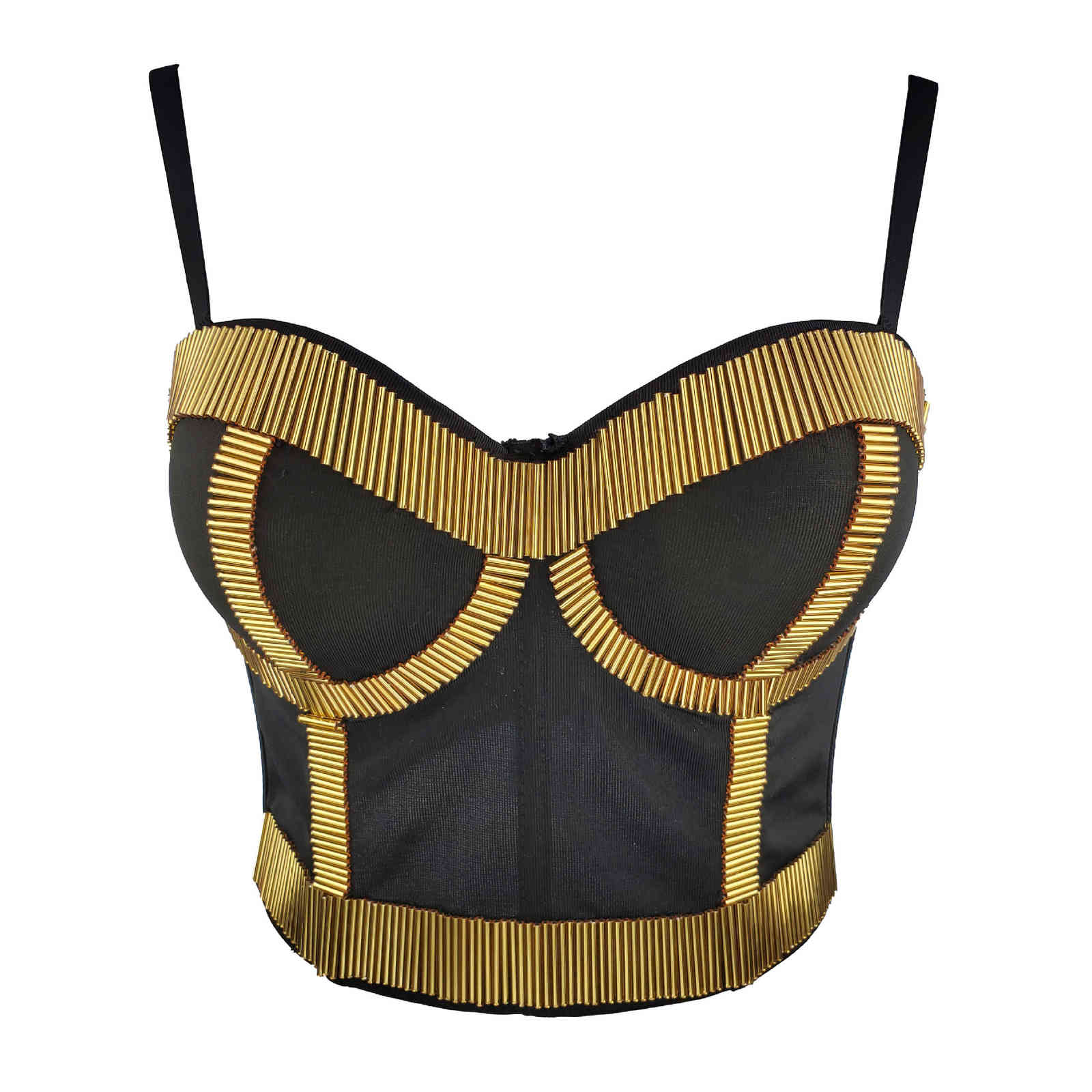 

tanks Women Sexy Designer Beading Cotton Camisole Summer 2021 High Street Short Camis Crop Tops OJNS, Black