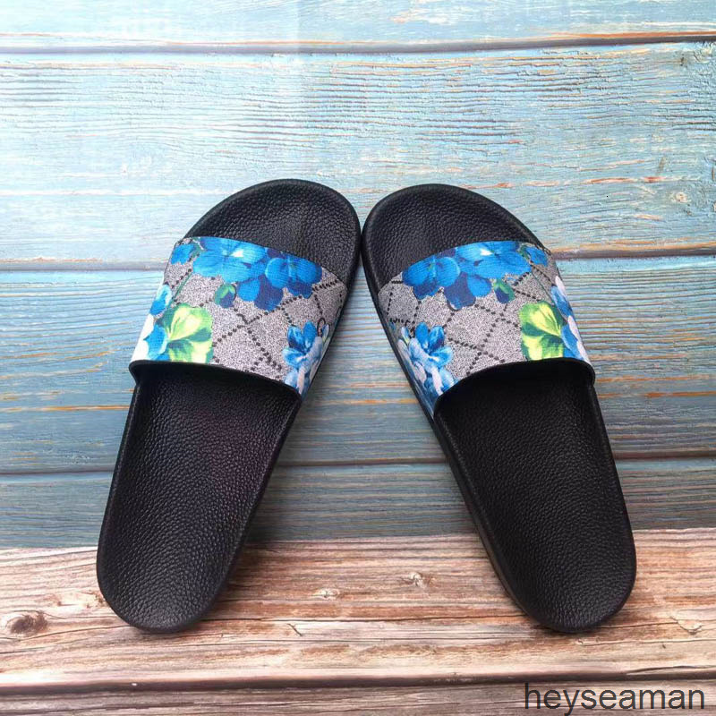 

Sandals Men Designer Women blue green red flower animals snake Summer Slide Fashion Flip Flops Wide Flat Slippery Slipper box KYYf# SU7S, 2# shoe box