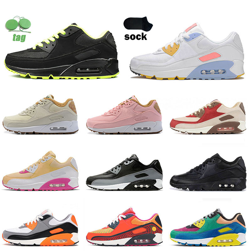 

mens womens cushion flats running shoes suede triple black with volt green mixtape white sail beige viotech light smoke grey pastel hues sneakers sport trainers, A05 36-40 pastel hues