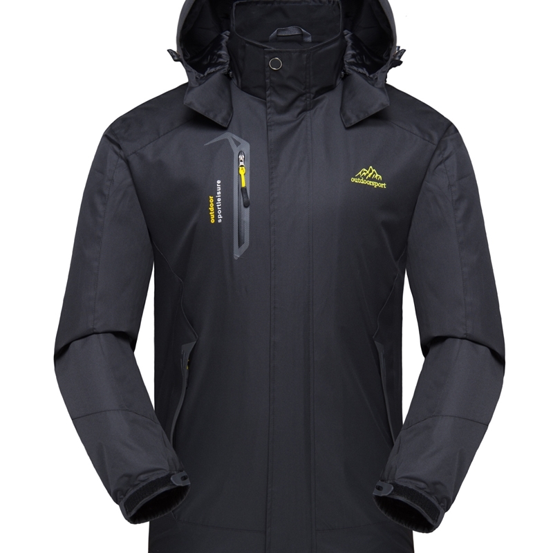 

European thin style assault outdoor mountaineering suit men' windbreaker, Black