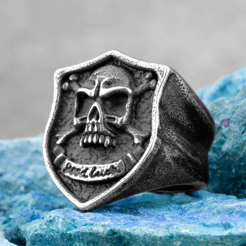 

Cluster Rings Retro Old Black Skull Stainless Steel Mens Gothic Punk Hip Hop For Male Boyfriend Biker Jewelry Creativity Gift Wholesale