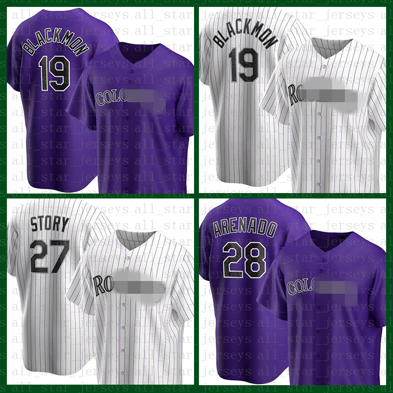 

Colorado Baseball Jersery Rockies Custom 19 Charlie Blackmon 28 Nolan Arenado 27 Trevor Story 21 Kyle Freeland Tony Wolters 4 Pat Valaika, Blue;black