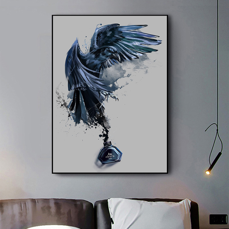 

Abstract Ink Eagle Poster Canvas Painting Animal Pictures Wall Art for Living Room Decoration Posters And Prints