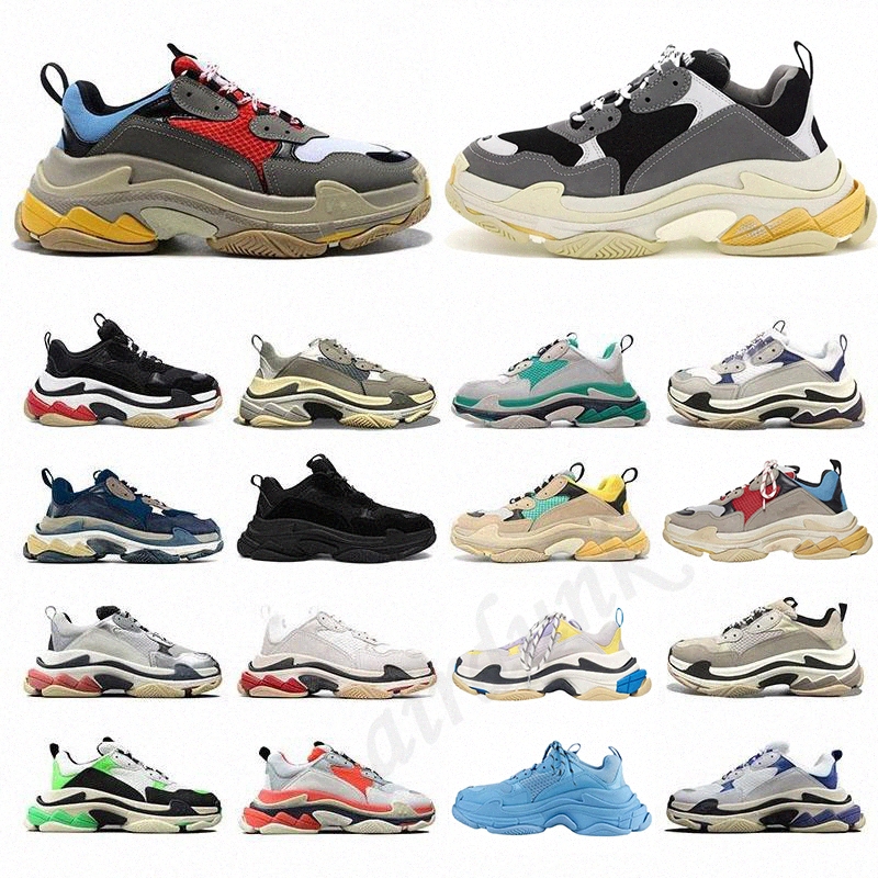 

Fashion Triple S Trainers Women 17FW Sneakers Casual shoes Dad Platform Black White Beige Sports Tennis Trainer Ladies Designer Shoe, Box
